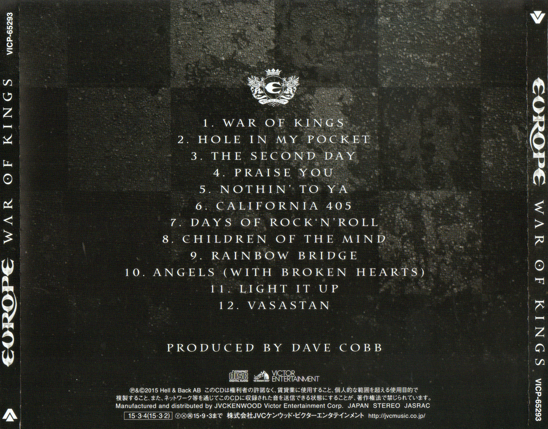 Europe  War Of Kings : Back JPN